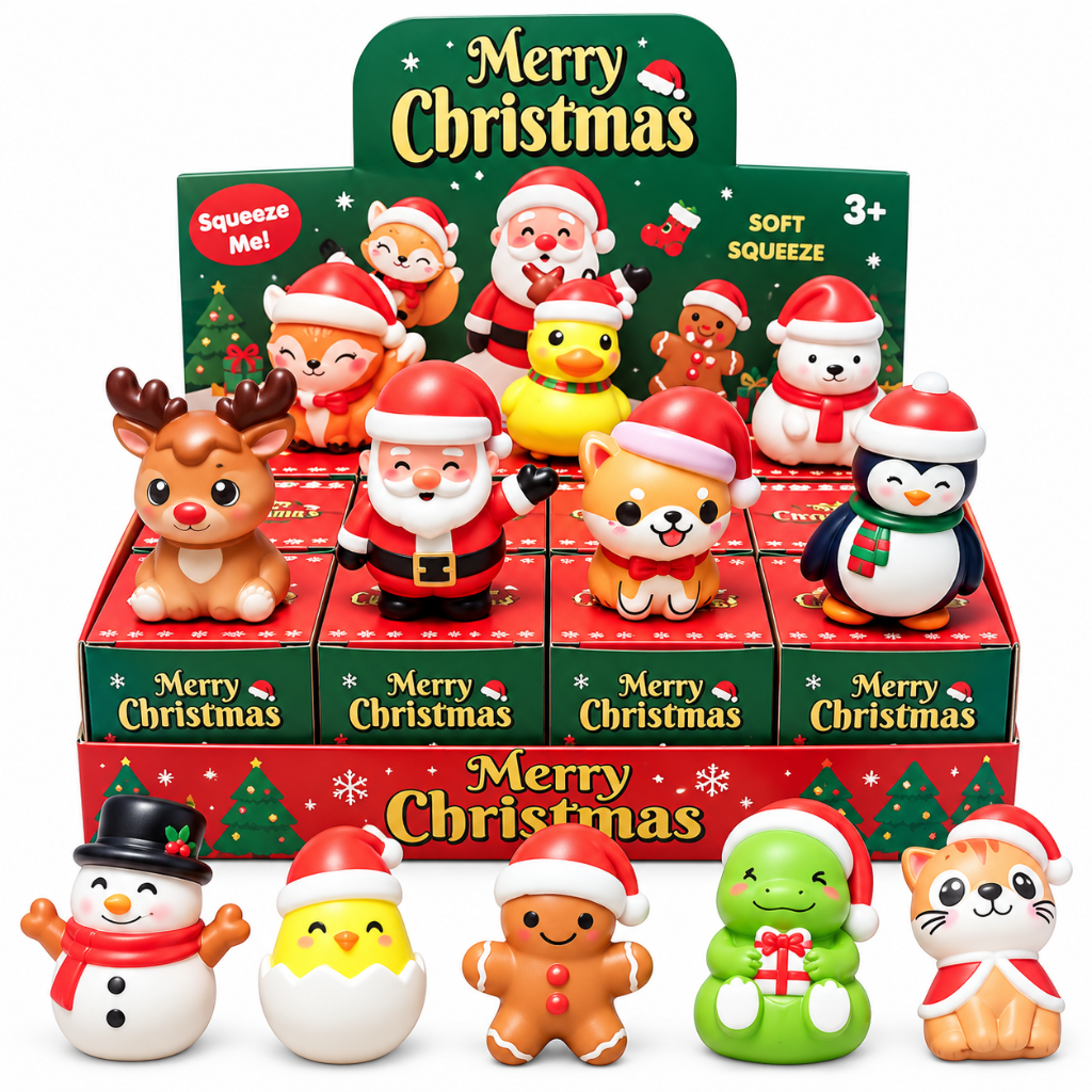 Slow rising Mystery squishy - Kerstmis 5-6 cm