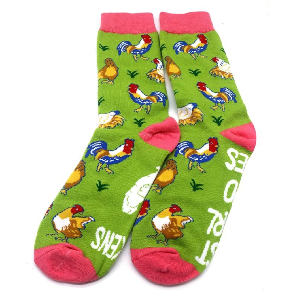 1 Paar sokken - Just a Girl & Chickens - maat 38-45