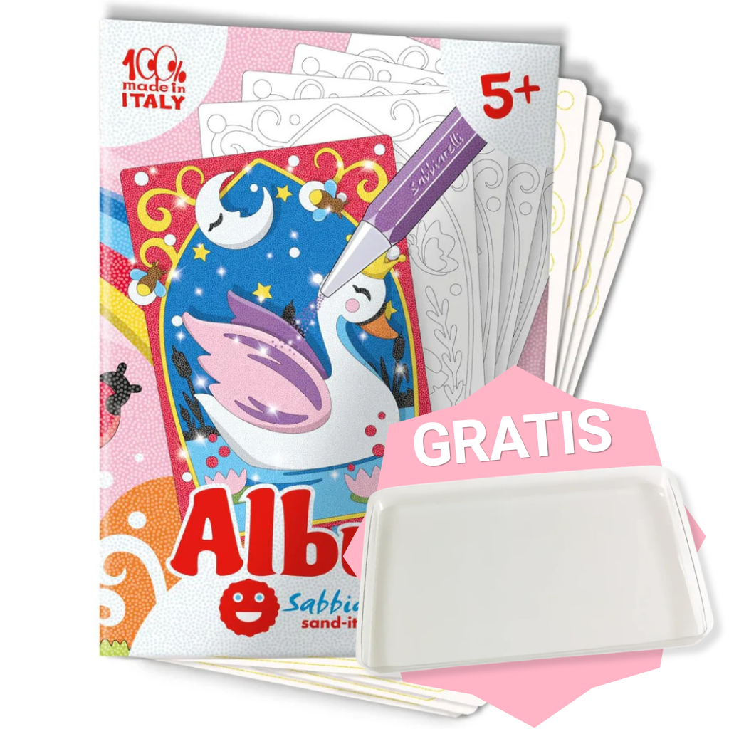 Zandschilderen - Tekeningen set + GRATIS transparant onderblad