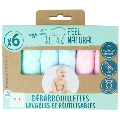 Wasbare babydoekjes - 6 stuks