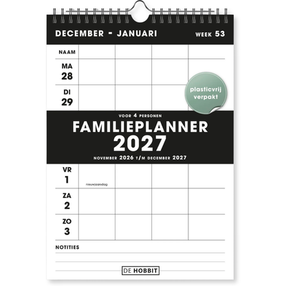 Familieplanner Spiraal 2027 - 14 maanden