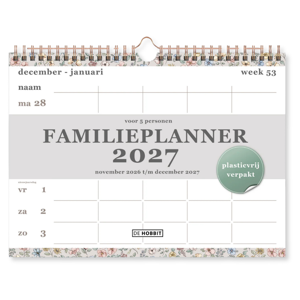 Familieplanner Spiraal 2027 - 14 maanden