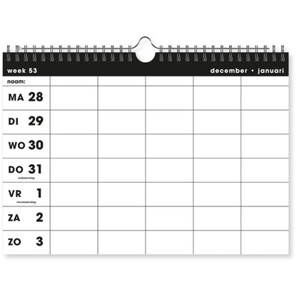 Familieplanner Spiraal 2027 - 14 maanden