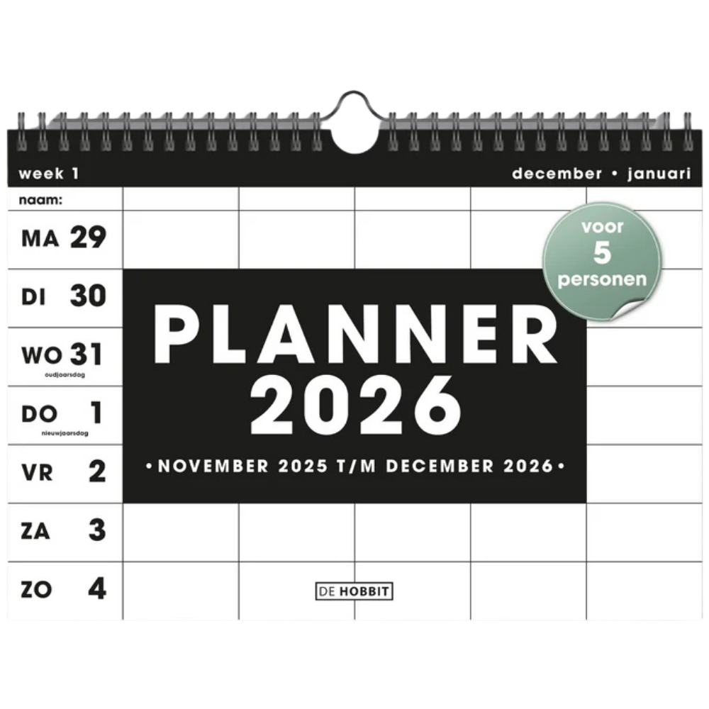 Familieplanner 2026 A4