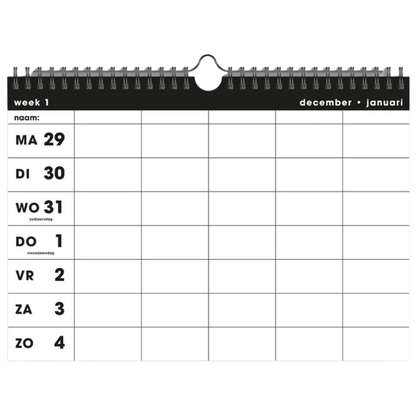 Familieplanner 2026 A4