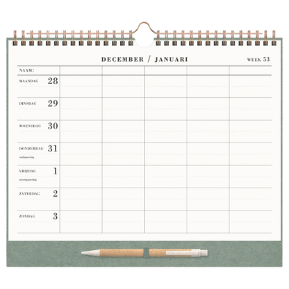 Familieplanner Spiraal 2027 - 14 maanden