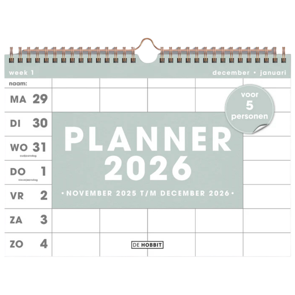 Familieplanner 2026 A4