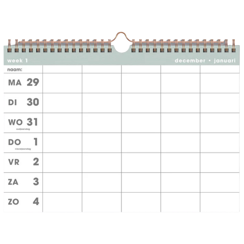 Familieplanner 2026 A4