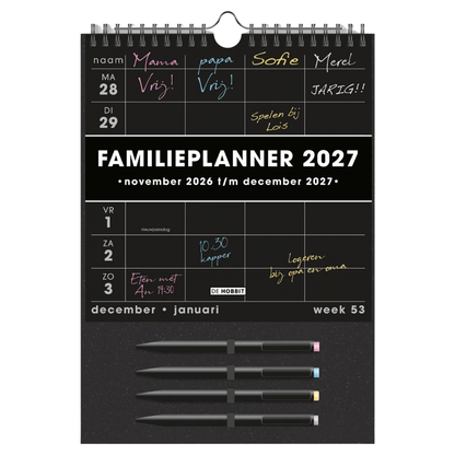 Familieplanner Markers 2027 - 14 maanden