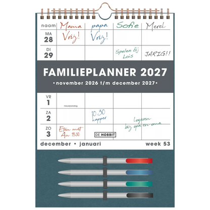 Familieplanner Markers 2027 - 14 maanden