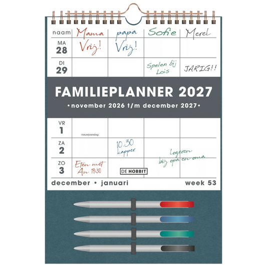 Familieplanner Markers 2027 - 14 maanden