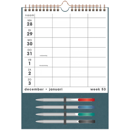 Familieplanner Markers 2027 - 14 maanden