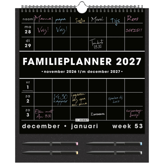 Familieplanner Markers 2027 - 14 maanden