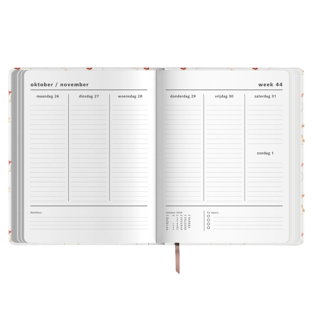 Weekplanner A4 2027 - Medium - 14 maanden