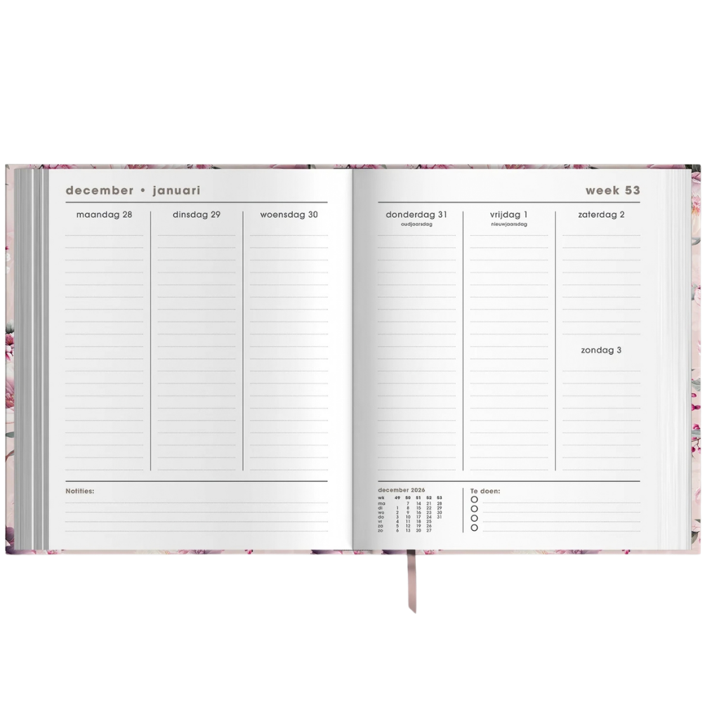 Weekplanner A5+ 2027 - Luxe uitvoering - 15 maanden