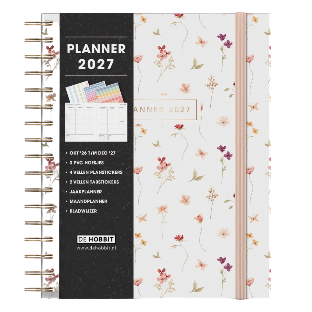 Weekplanner A5+ 2027 - Luxe uitvoering - 15 maanden