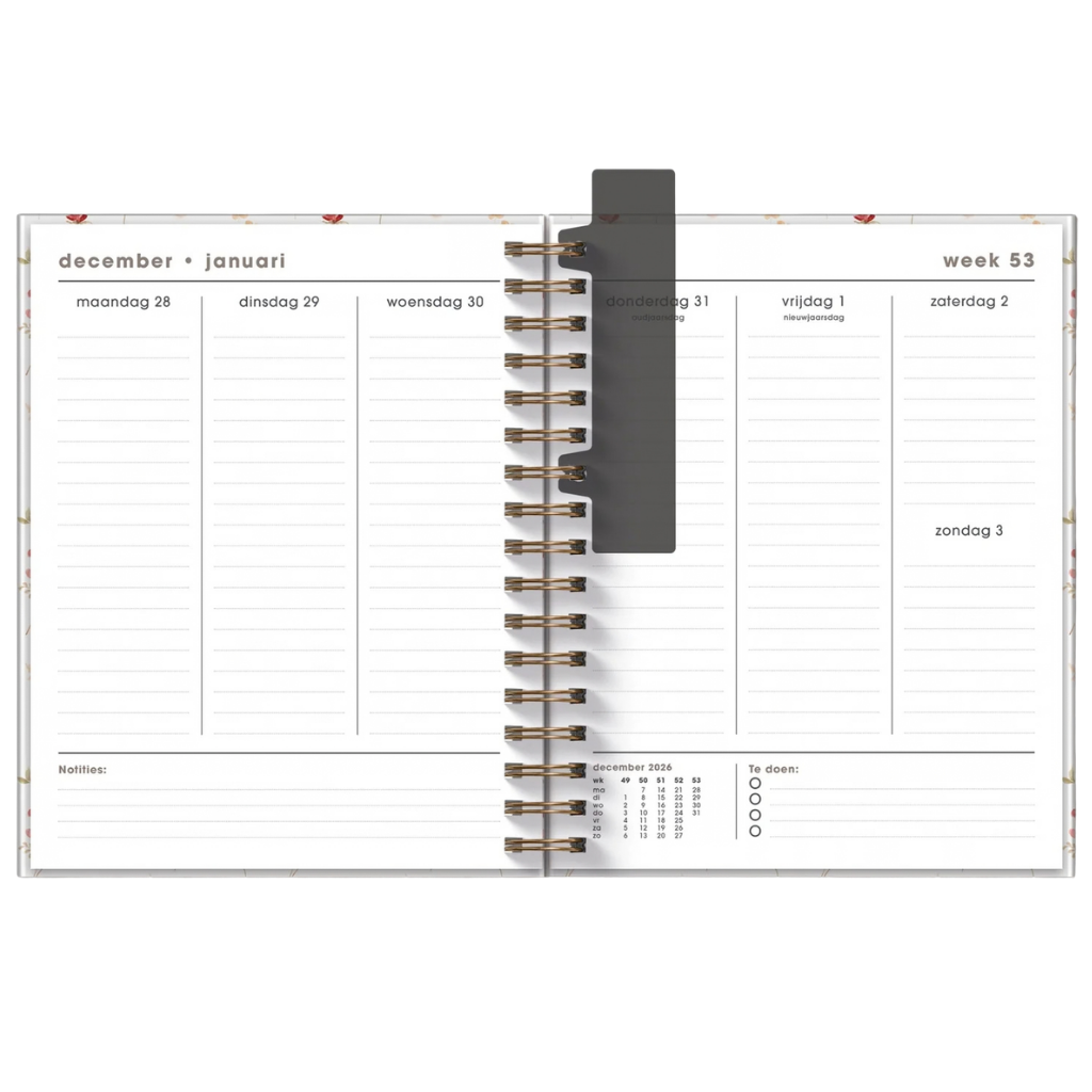 Weekplanner A5+ 2027 - Luxe uitvoering - 15 maanden