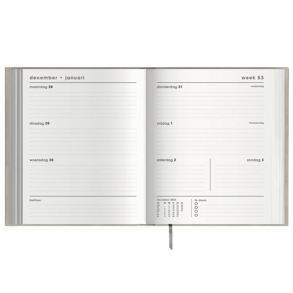 Weekplanner A5+ 2027 - Luxe uitvoering - 15 maanden