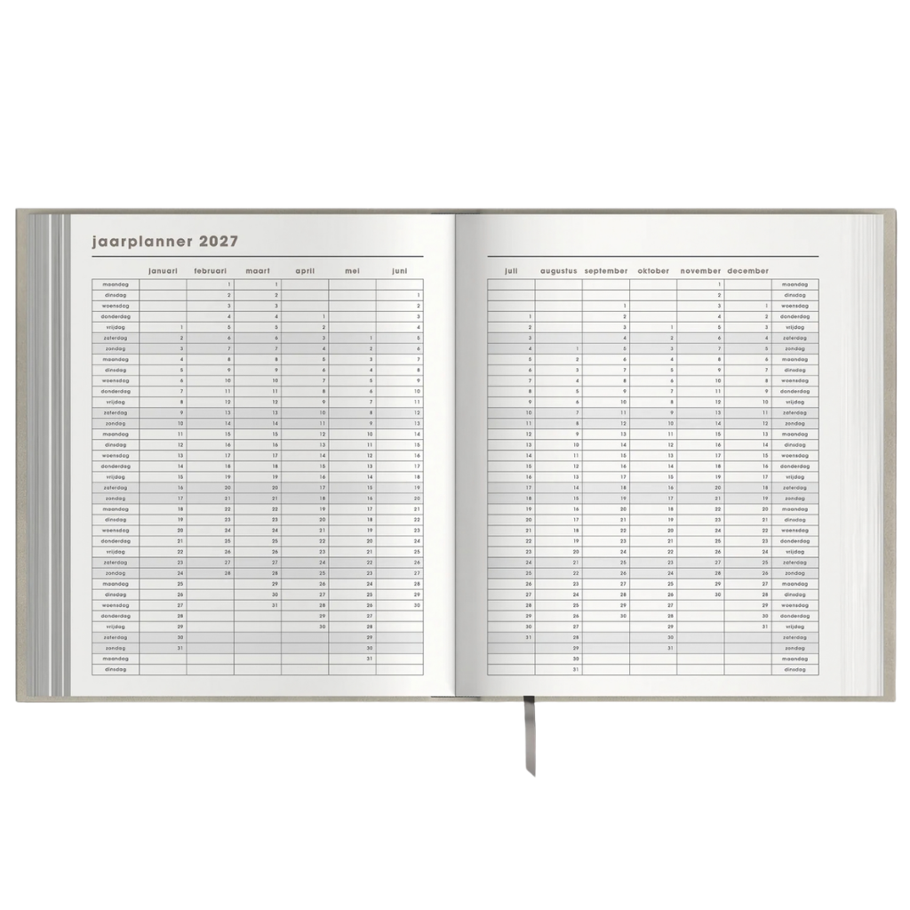 Weekplanner A5+ 2027 - Luxe uitvoering - 15 maanden