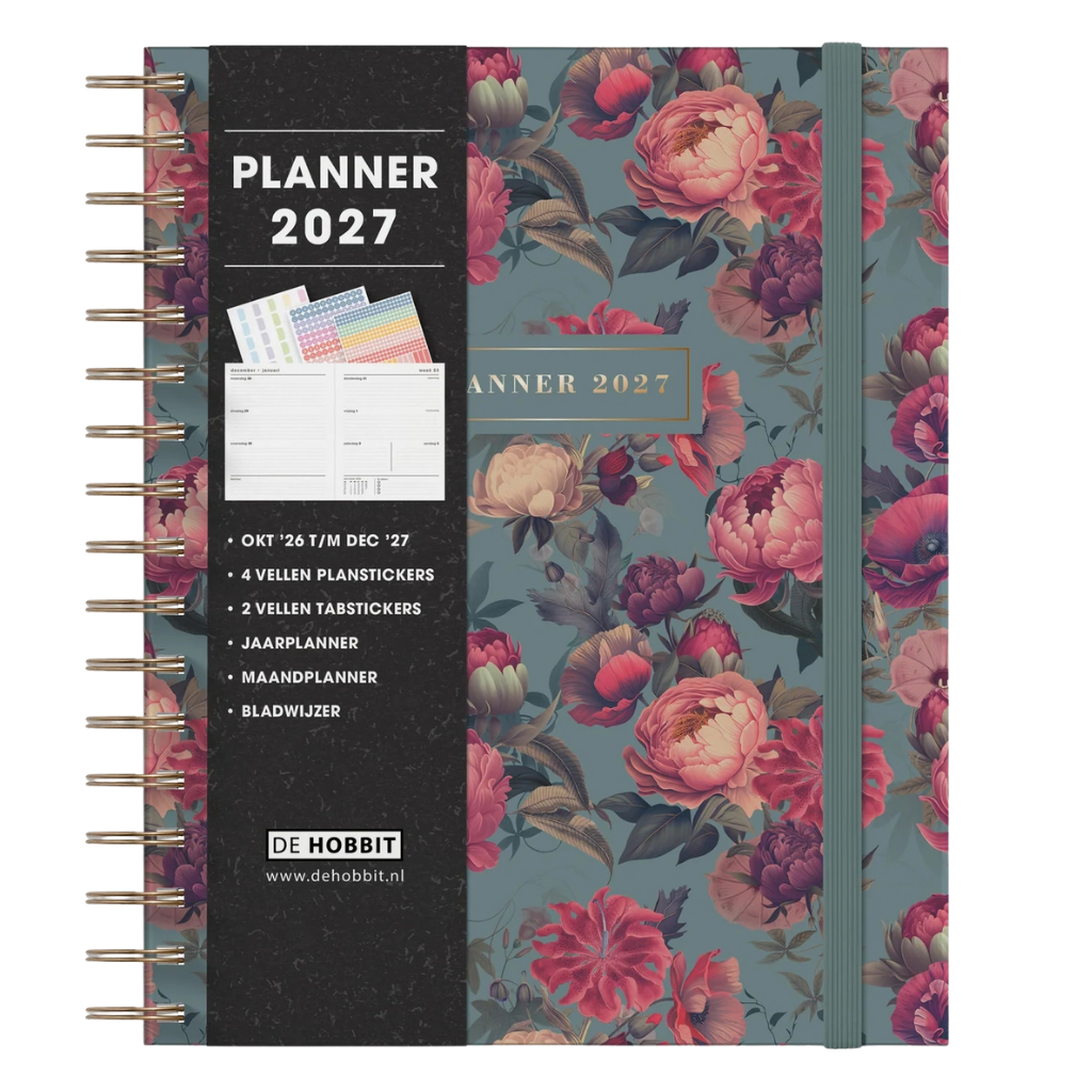 Weekplanner A5+ 2027 - Luxe uitvoering - 15 maanden