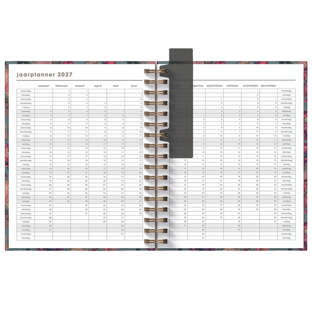 Weekplanner A5+ 2027 - Luxe uitvoering - 15 maanden