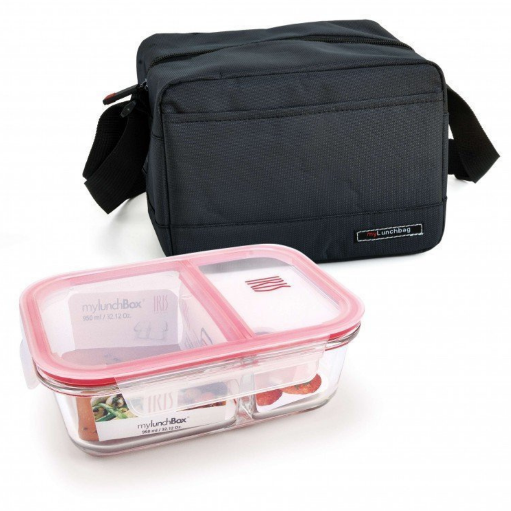 Koeltas Real met glazen lunchbox