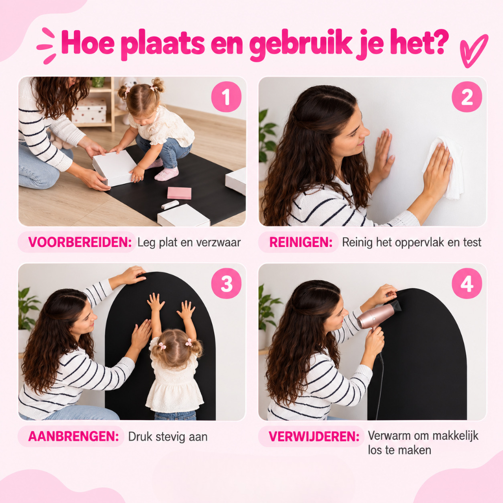 Tix-Mix magnetische tekenmuur met 2 krijtjes