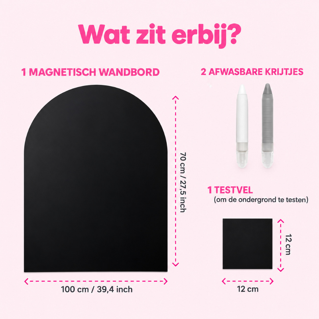Tix-Mix magnetische tekenmuur met 2 krijtjes