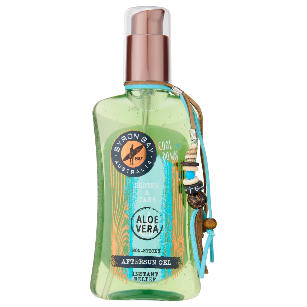 Aftersun Cool Aloe Vera Gel van Byron Bay Australia aftersun met bedeltje
