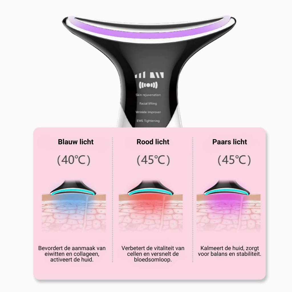 Anti-aging gezichtsmassage apparaat met LED