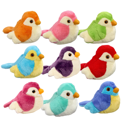 Birdies knuffel vogeltje met tjilpgeluid 14 cm