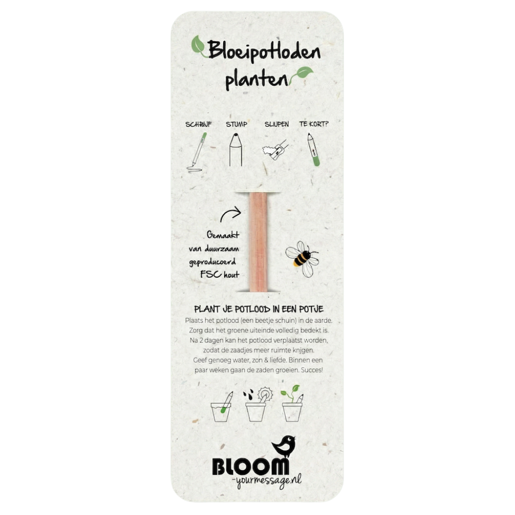Bloeipotlood geschenkverpakking (ZONDER potlood)