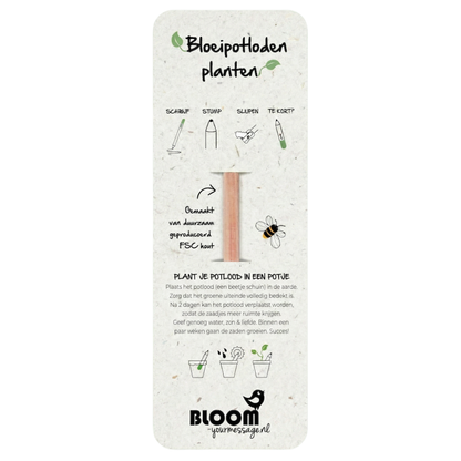 Bloeipotlood geschenkverpakking (ZONDER potlood)