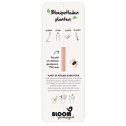 Bloeipotlood geschenkverpakking (ZONDER potlood)