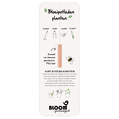Bloeipotlood geschenkverpakking (ZONDER potlood)