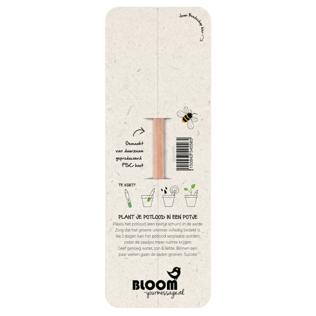 Bloeipotlood geschenkverpakking (ZONDER potlood)