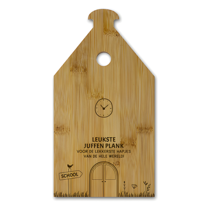 Borrelplank bamboe - Leukste juffen plank