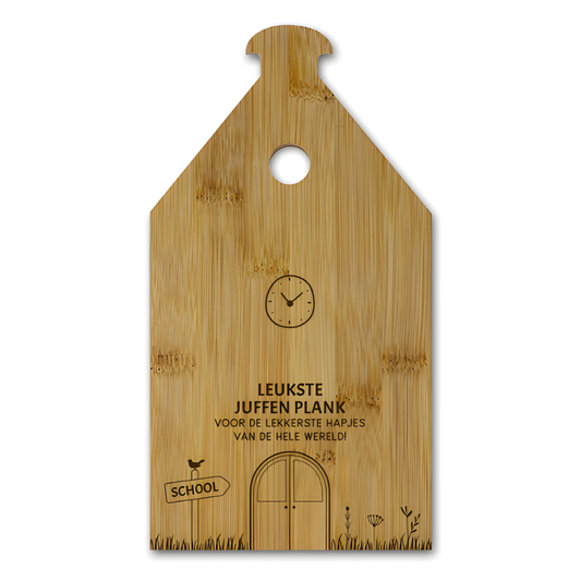 Borrelplank bamboe - Leukste juffen plank