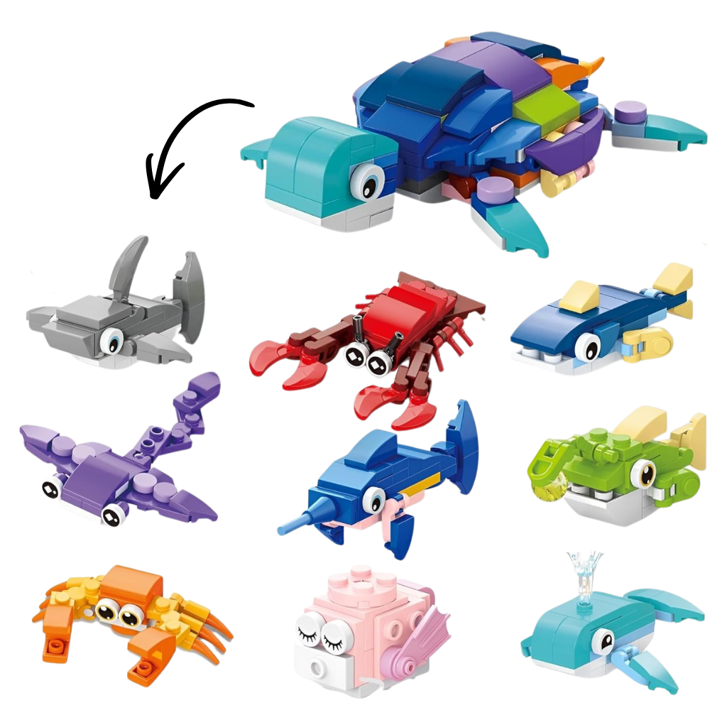 Bouwblokken Set Zeedieren voor Kinderen 10-in-1 (274 Stuks)