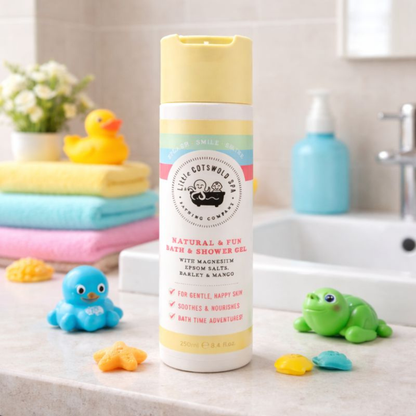 Bad- & douchegel met epsomzout voor kinderen - Barley & mango 250ml