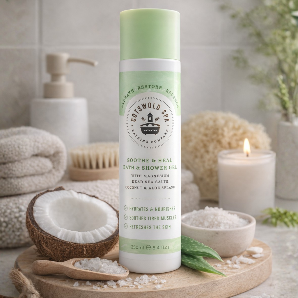 Bad- & douchegel met dode zeezout - Coconut & aloe vera 250 ml