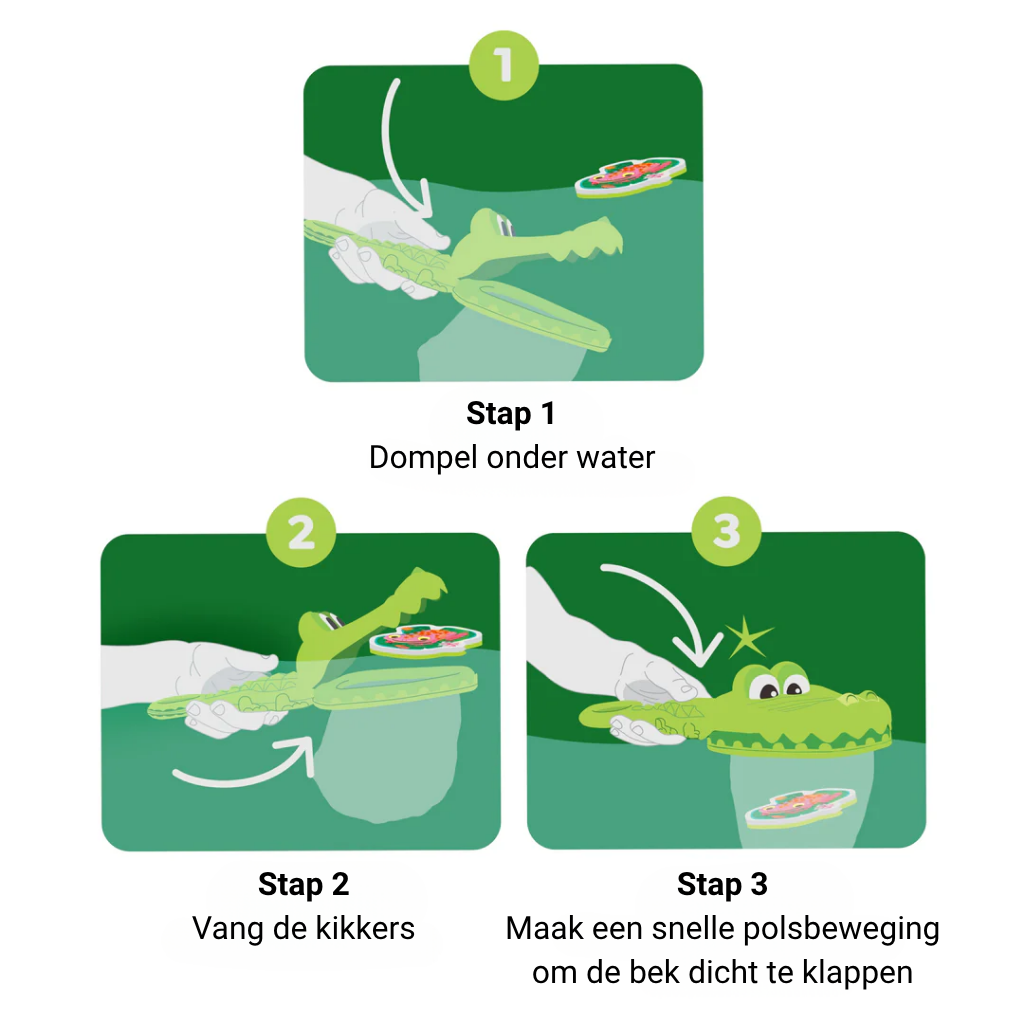 Krokodil badspeelset - Kikkers vangen