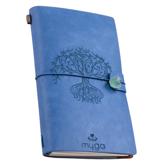 Notitieboek met edelsteen en navulbare pagina's