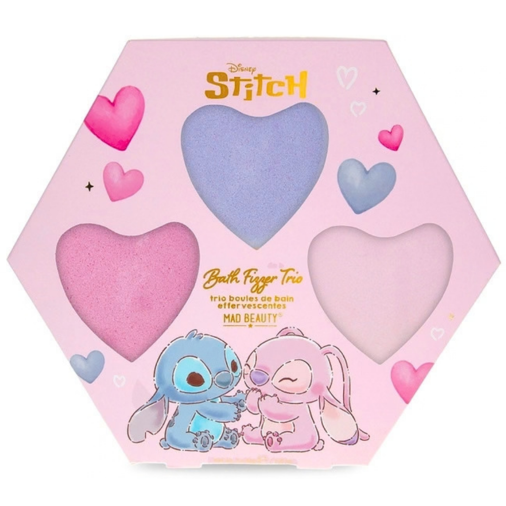 Stitch hartjes Bruisballen - Set van 3