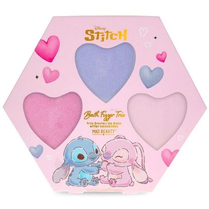 Stitch hartjes Bruisballen - Set van 3