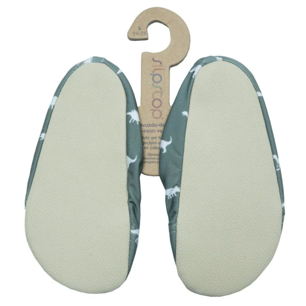 Slipstop antislip waterschoenen voor kinderen - Dino Green