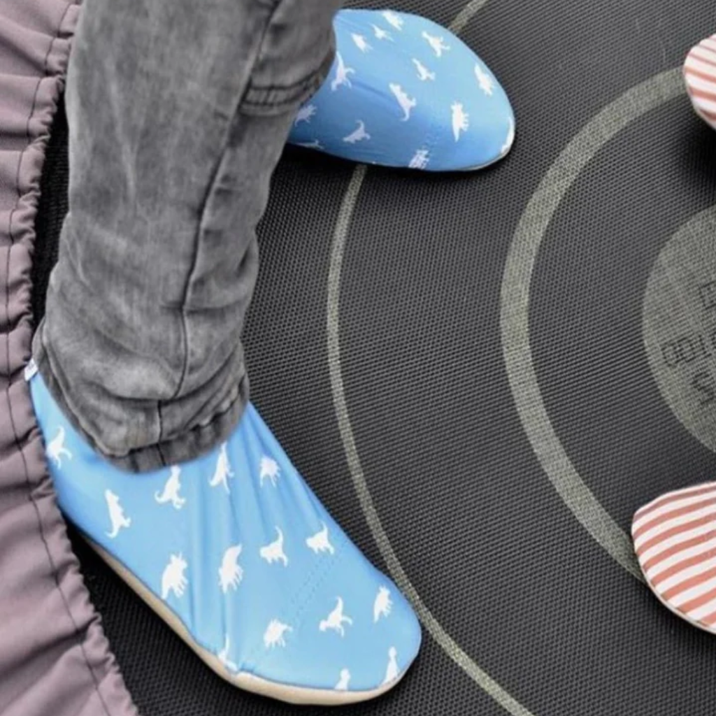 Slipstop antislip waterschoenen voor kinderen - Dino Petrol