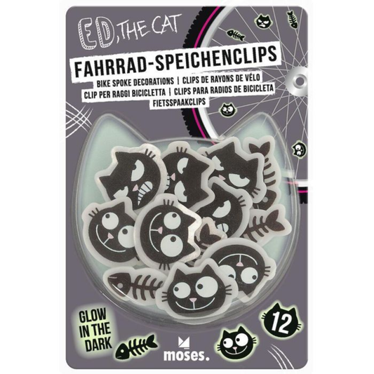 Ed the Cat spaakdecoratie glow in the dark - 12 stuks