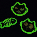 Ed the Cat spaakdecoratie glow in the dark - 12 stuks