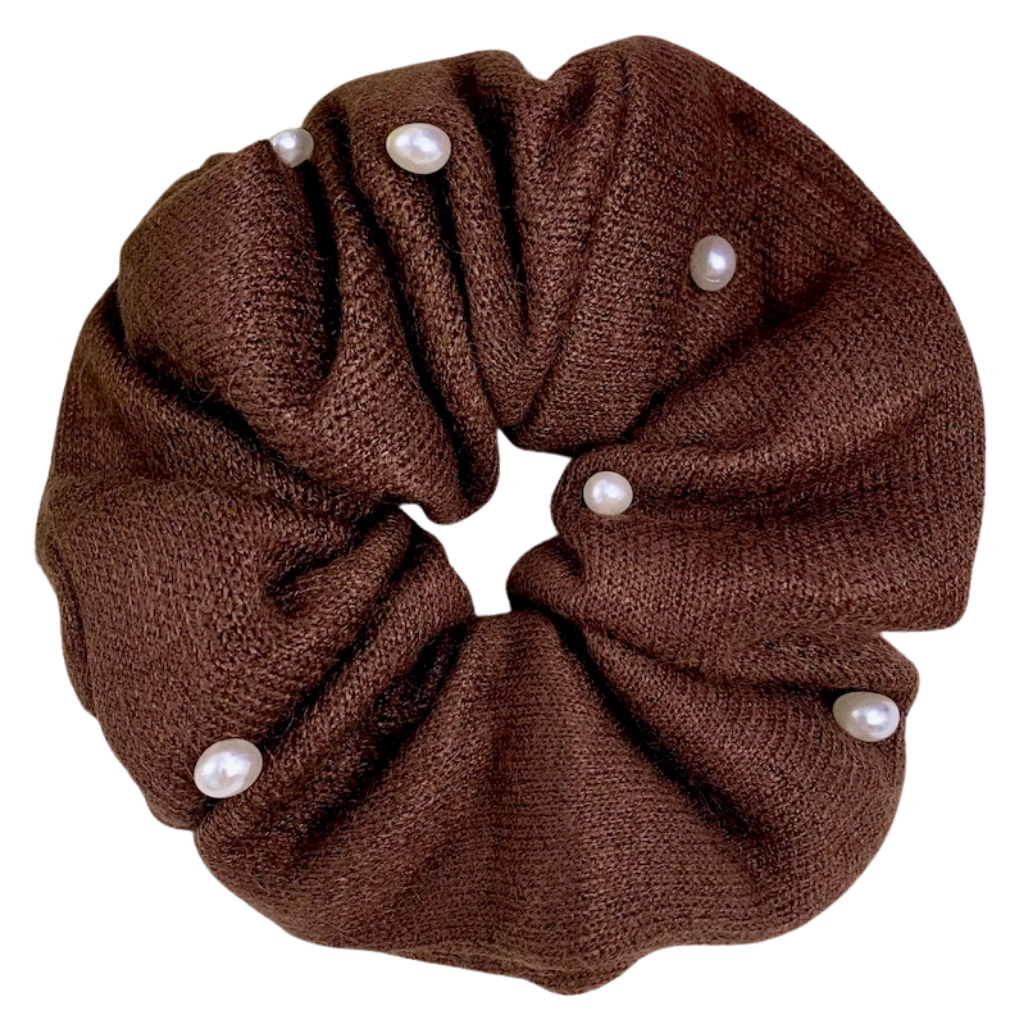 Scrunchie met decoratieve parels